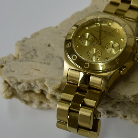 MARC BY MARC JACOBS Ladies Gold Blade Chronograph Watch - Picture 2 of 4